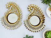 Metal T-light Candle Holder Mirror Design 2 - 2 PCS